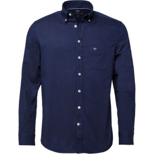 Fynch-Hatton Overhemd lange mouw blauw (Maat: XL) - Ruit