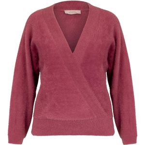 Studio Anneloes Dames trui roze (Maat: XS) - Effen - Halslijn: V-hals,