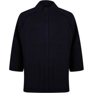 Poools Dames vest blauw (Maat: 36) - Effen - Halslijn: Opstaande kraag,