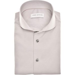 John Miller Overhemd lange mouw beige (Maat: 38) - Effen