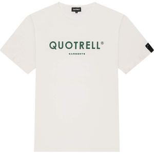Quotrell T-shirt ecru (Maat: XS) - Tekst - Halslijn: Ronde hals,