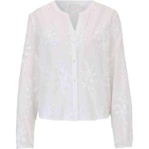Betty en Co Dames blouse wit (Maat: 36) - Halslijn: Ronde hals,
