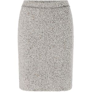 Knielange rok in bouclélook