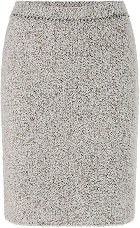 Knielange rok in bouclélook