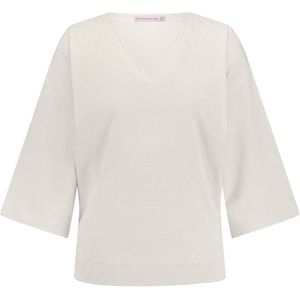 Studio Anneloes Longsleeve beige (Maat: XL) - Effen - Halslijn: V-hals,