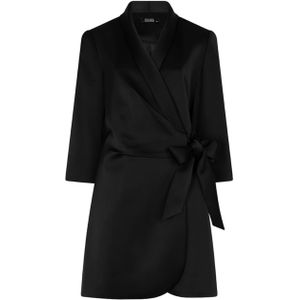 Ibana Dames jurk zwart (Maat: 38) - Effen - Halslijn: V-hals,