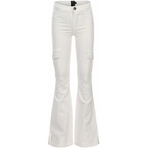 Looxs 10Sixteen Flare broek ecru (Maat: 164) - Effen