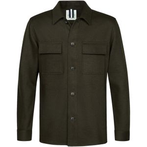 Profuomo Overshirt groen, Effen