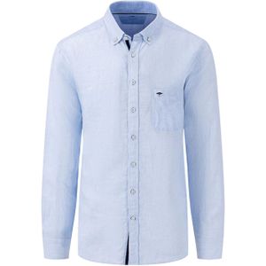 Fynch-Hatton Overhemd lange mouw blauw (Maat: XL) - Effen