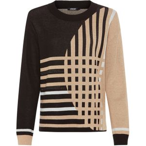 Olsen Dames trui beige (Maat: 36) - Halslijn: Ronde hals,