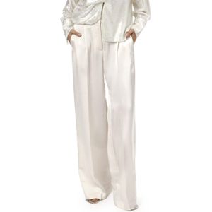 Dante6 Jules satin broek ecru (Maat: 40) - Effen