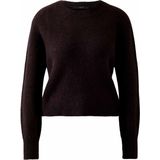 OUI - Trui - Bruin - Knitwear - Lange Mouw - Ronde Hals