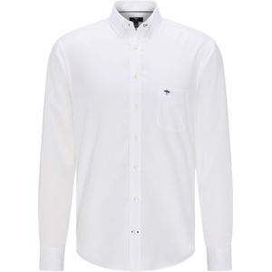 Fynch-Hatton Overhemd lange mouw wit (Maat: 4XL) - Ruit