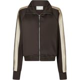 Neo Noir Dames vest bruin (Maat: 34) - Effen - Halslijn: Opstaande kraag,