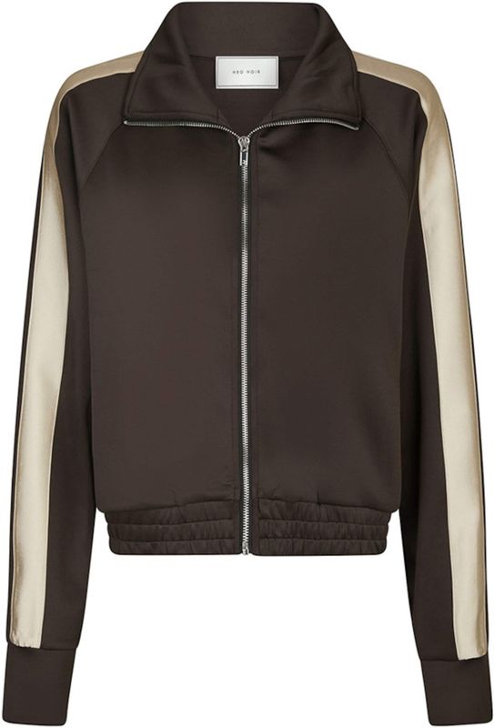 Neo Noir Dames vest bruin (Maat: 34) - Effen - Halslijn: Opstaande kraag,