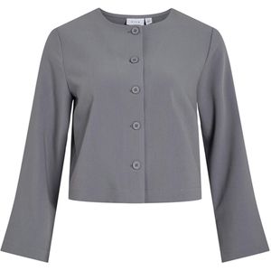 Vila Vest grijs (Maat: 38) - Effen - Halslijn: Ronde hals,