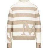 monari - Trui - Ecru/Sand - Knitwear - Lange Mouw