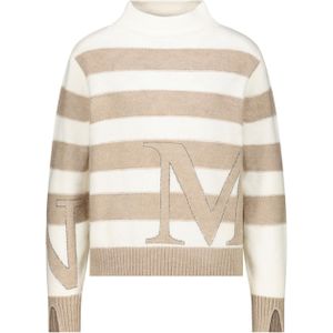 monari - Trui - Ecru/Sand - Knitwear - Lange Mouw