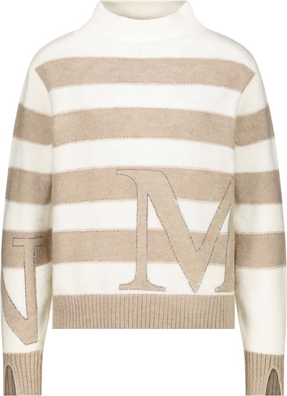 monari - Trui - Ecru/Sand - Knitwear - Lange Mouw