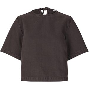 Envii T-shirt bruin (Maat: 34) - Effen - Halslijn: Ronde hals,