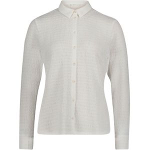 Betty en Co Dames blouse ecru (Maat: 36) - Effen - Halslijn: Polokraag,