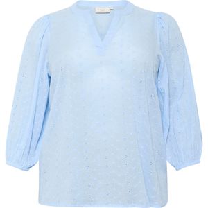 Kaffe Curve - Windsurfer Blouse - Blauw - Dames - Met Geborduurde Details