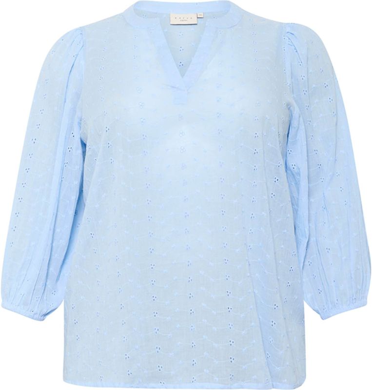 Kaffe Curve - Windsurfer Blouse - Blauw - Dames - Met Geborduurde Details