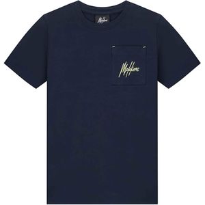 Malelions Kids Counter T-Shirt - Navy/Bright Yellow 4-104