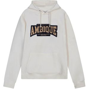 Ambique Jongens hoodie ecru (Maat: 176) - Tekst - Halslijn: Capuchon,