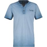 Lerros T-shirt blauw (Maat: 3XL) - Effen - Halslijn: V-hals,