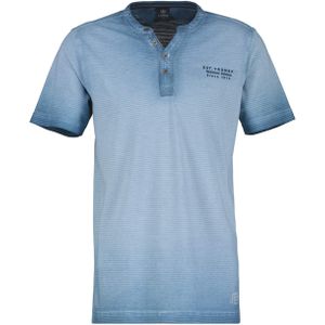 Lerros T-shirt blauw (Maat: 3XL) - Effen - Halslijn: V-hals,