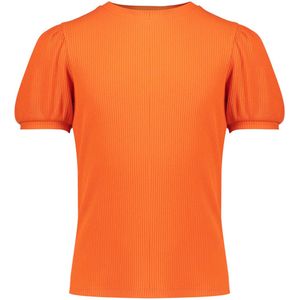 Geisha T-Shirt oranje (Maat: 140) - Effen - Halslijn: Ronde hals,