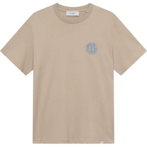Les deux T-shirt beige (Maat: S) - Fotoprint - Halslijn: Ronde hals,