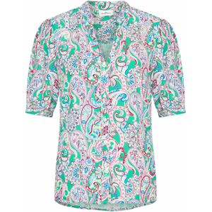 HV Society Blouse groen (Maat: 36) - Halslijn: V-hals,