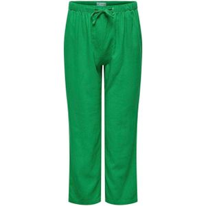 Only Carmakoma CARCARO MW LINEN BL PULL-UP TL broek groen (Maat: 50-52)