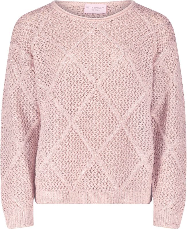 Betty Barclay - So Cosy - Dames Trui - Roze - Glitter - Ronde Halslijn