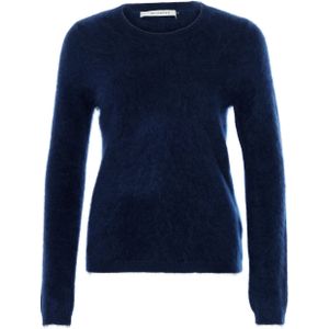 Absolut Cashmere Dames trui blauw (Maat: M) - Effen - Halslijn: Ronde hals,