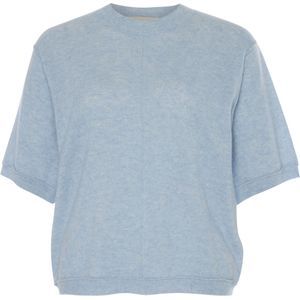 Absolut Cashmere Trui blauw (Maat: M) - Effen - Halslijn: Ronde hals,