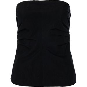 Co'Couture Dames top zwart (Maat: XS) - Effen - Halslijn: Strapless,