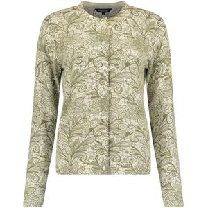 Bloomings Dames vest groen (Maat: S) - Halslijn: Ronde hals,