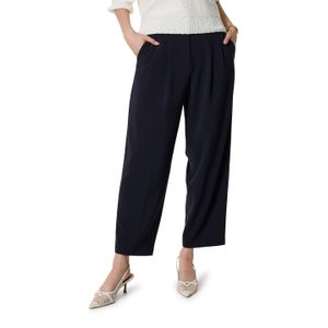 Cambio Emilie dames broek blauw (Maat: 36-28) - Effen