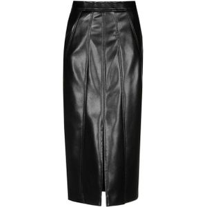 Caroline Biss - Rok - Zwart - Vegan Leather - Effen