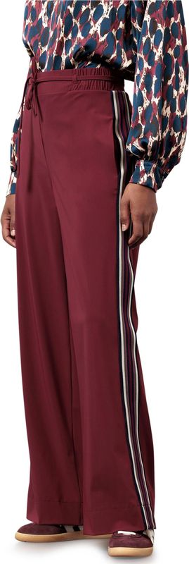 Studio Anneloes Iggy tape broek bordeaux (Maat: S) - Effen