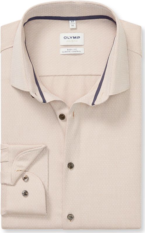 OLYMP - Level Five 24/Seven - Overhemd - Caramel - Body Fit - Modern Kent