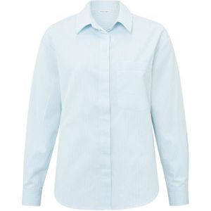 YAYA Blouse blauw (Maat: 44) - Streep - Halslijn: Kraag,