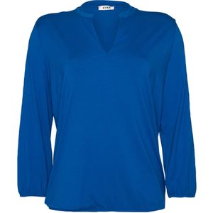 Kyra T-shirt blauw (Maat: 42) - Effen - Halslijn: V-hals,