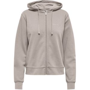 Only play Dames trui beige (Maat: M) - Effen - Halslijn: Capuchon,