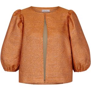 Studio Anneloes Dames blouse oranje (Maat: XS) - Effen - Halslijn: Ronde hals,