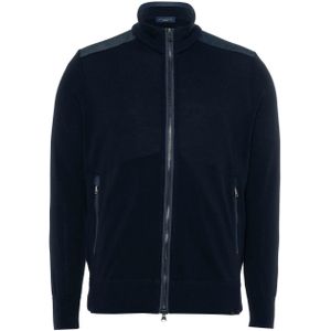 Paul & Shark Vest blauw (Maat: M) - Effen - Halslijn: Opstaande kraag,