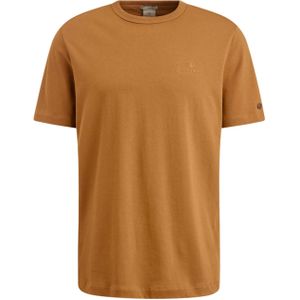 Cast Iron T-shirt bruin (Maat: 2XL) - Effen - Halslijn: Ronde hals,